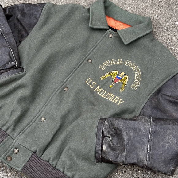 Vintage USA Military Air Force Men’s Flight Wool Bomber Jacket Size Medium - Picture 6 of 13